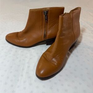 J. Crew Tan Leather Ankle Boots